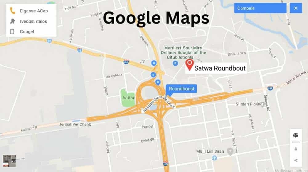 Satwa Roundabout on Google Maps