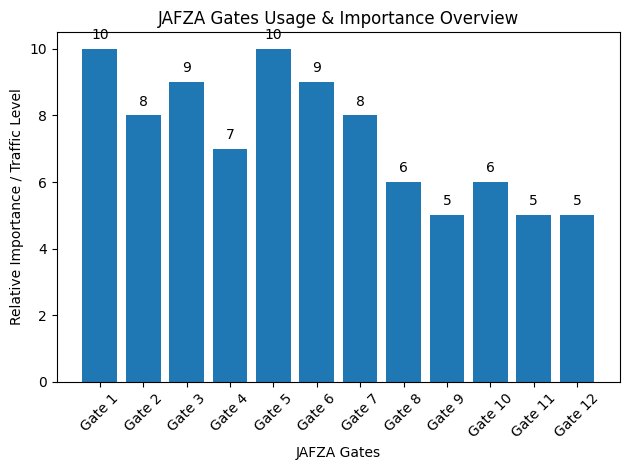 JAFZA Gates Usage & Importance Overview