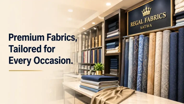 Regal Fabrics Satwa Dubai premium fabric store with silk, wool and dress materials