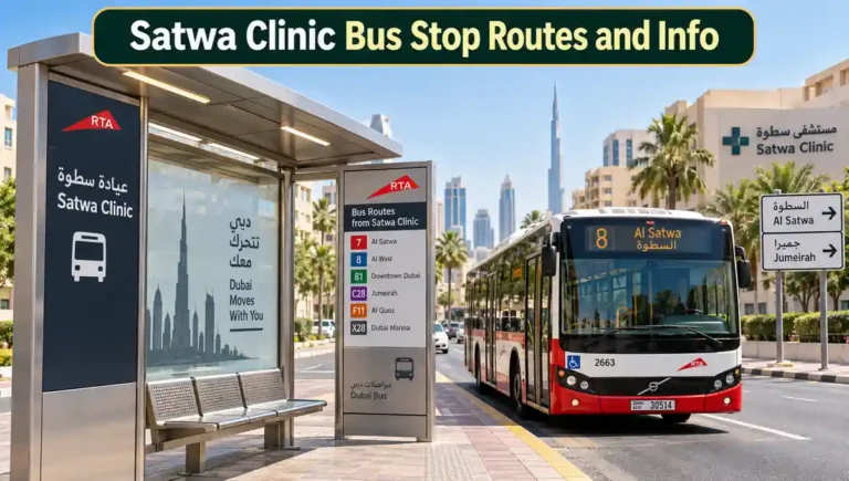 Satwa Clinic bus stop routes and info