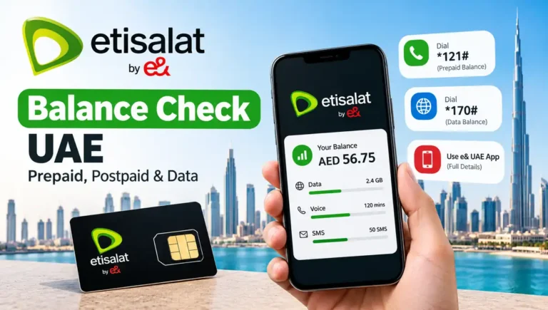 How to Check Etisalat Balance in UAE: Prepaid, Postpaid and Data